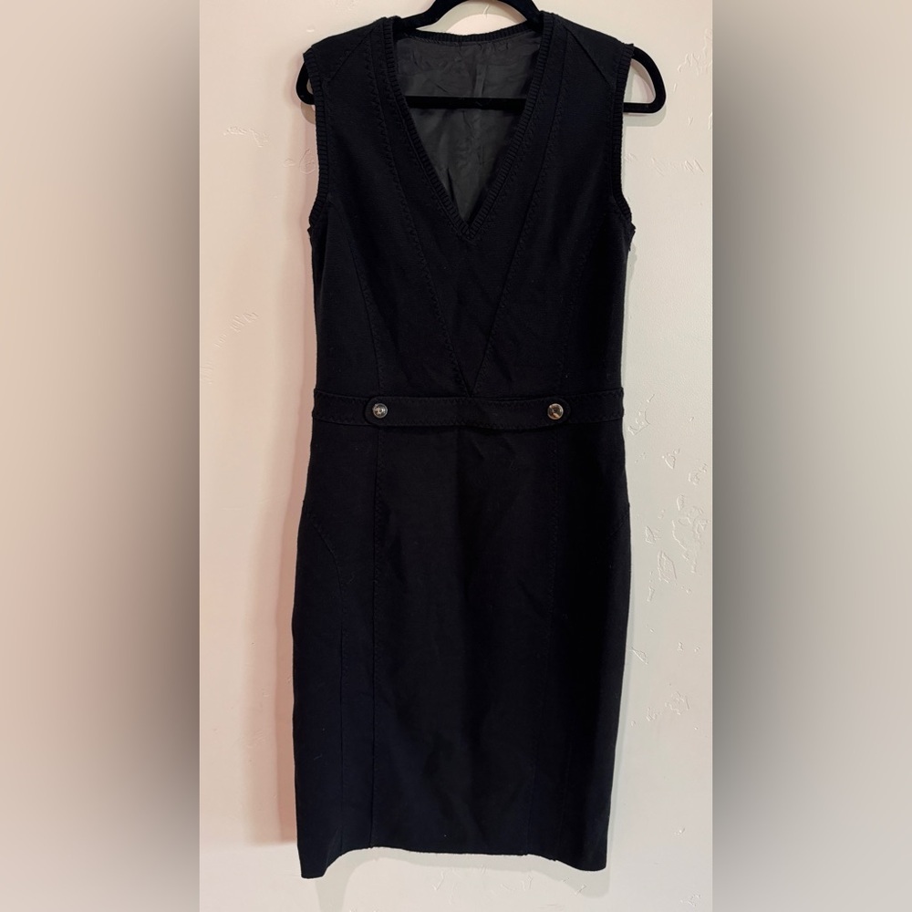 Wolford black 100% wool shift dress size 10